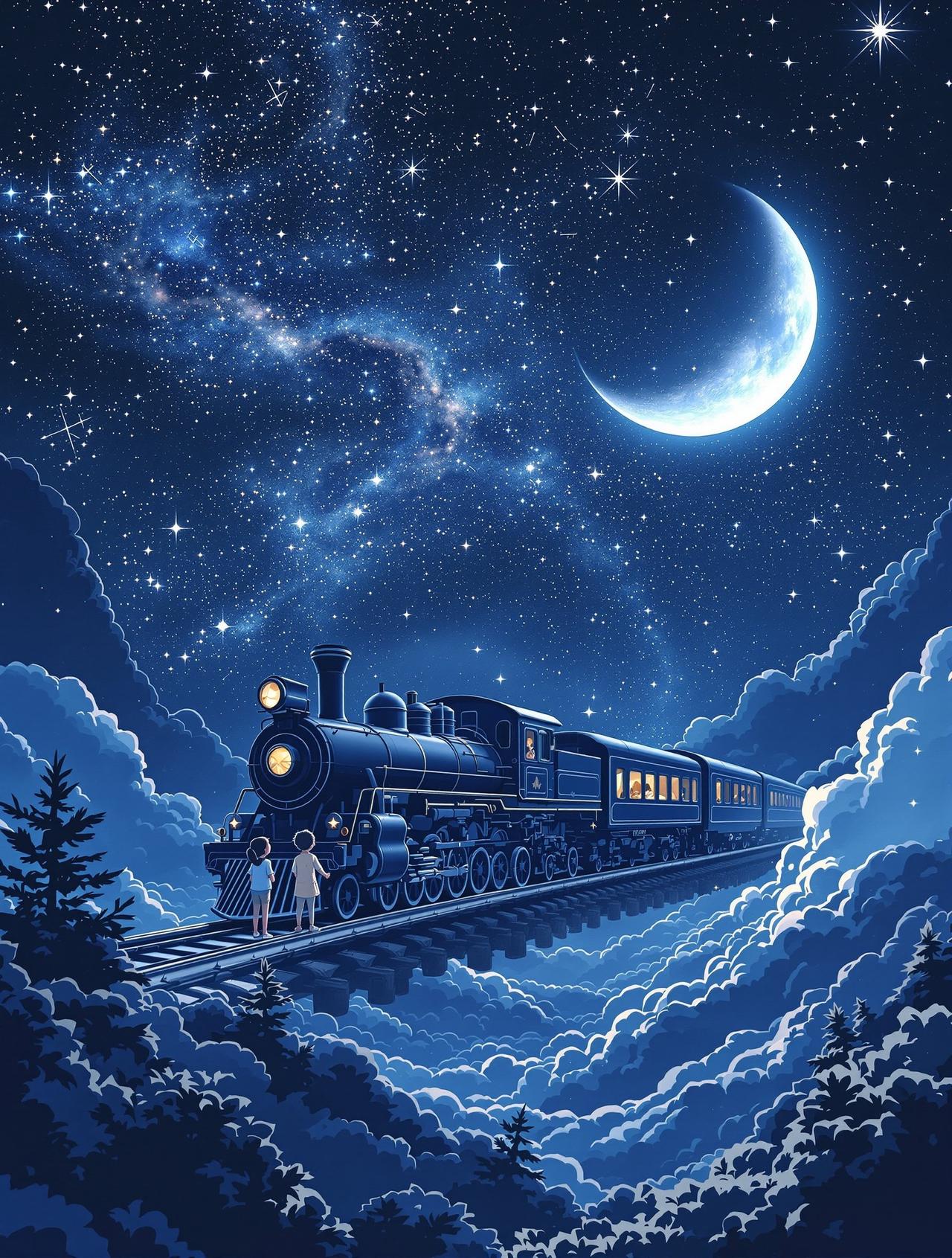 哔咔动漫编辑推荐番剧《银河铁道之夜》封面 - 童话 / 奇幻,编辑月见倾情推荐